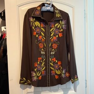 Tasha Polizzi embroidered button up